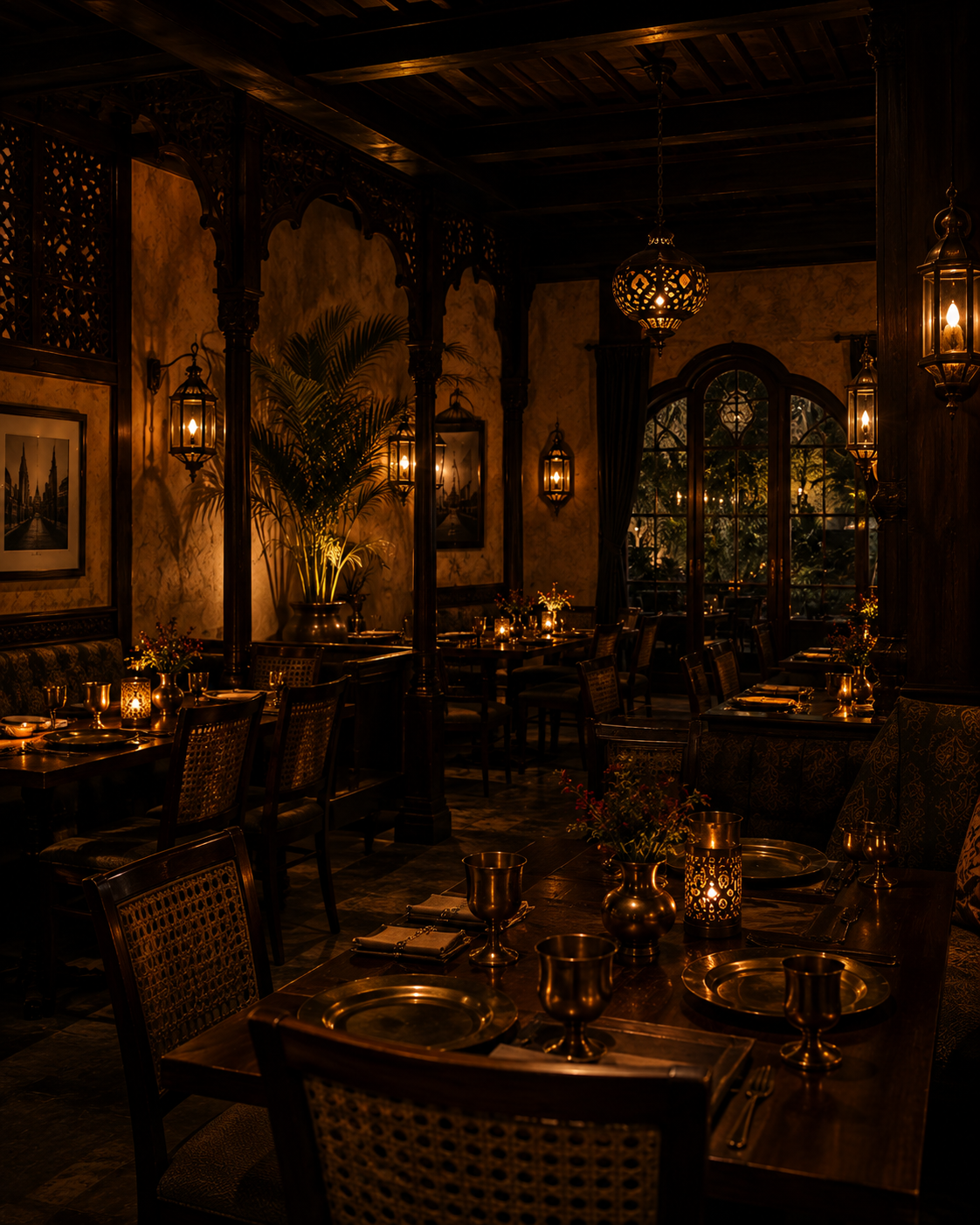 Warm evening atmosphere inside Bengal Ember
